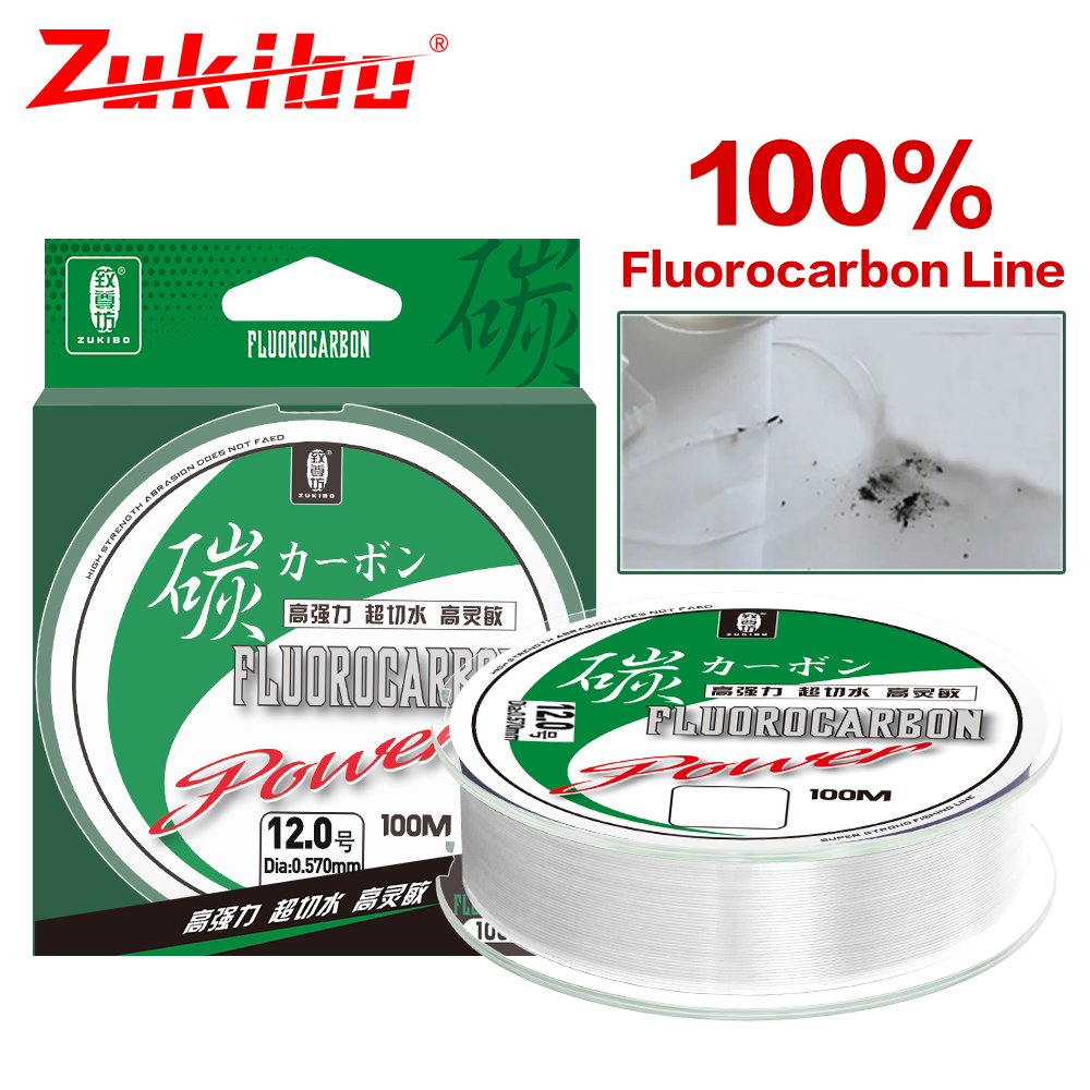 ZUKIBO 50m 100m 100% florokarb - Ice Fishing Line incelemesi ve fiyatı
